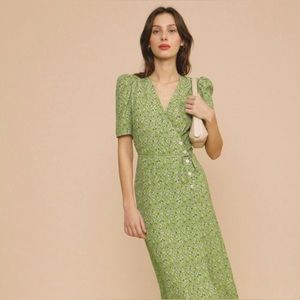 Rouje Gabin Dress in Rosita Vert print size 42